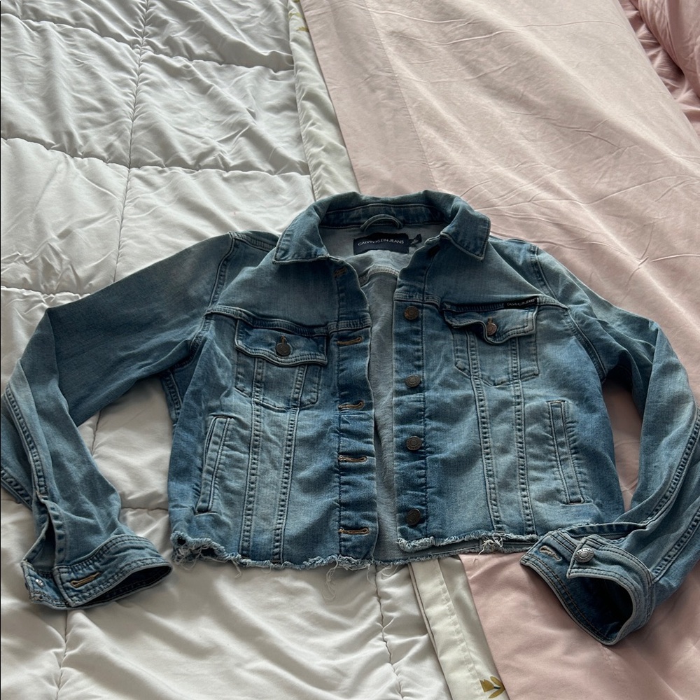 Denim Crop Jacket - Light Blue Women’s Jean Jacket